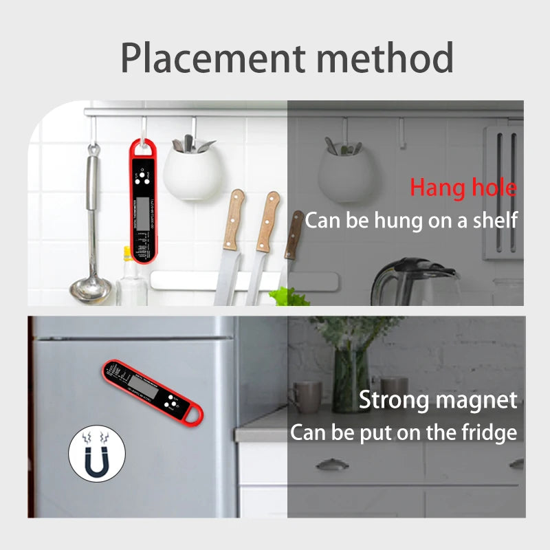 Meat Thermometer Digital - Instant Read Food Thermometer for Cooking Grilling Air Fryer Griddle Probe Kitchen Gadgets Essentials