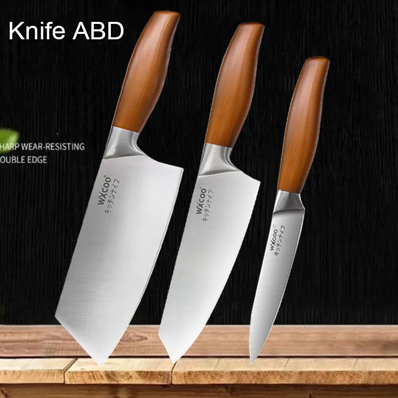 Japanese Kitchen Knives Stainless Steel Professional Chef Knife  Cleaver Santoku Knife Fruit Slicing Utility Knife Cooking Tools