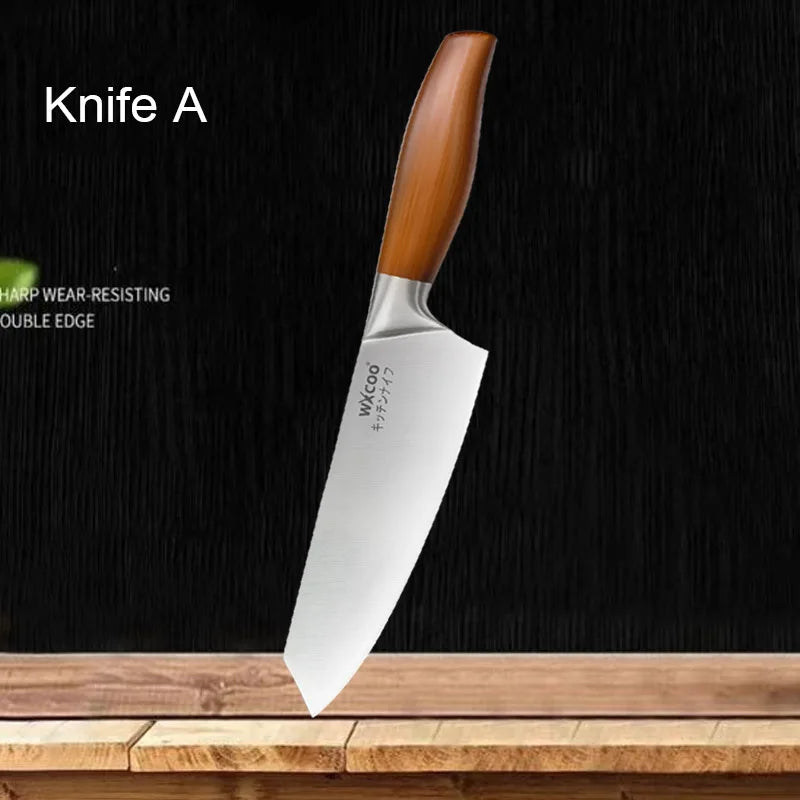 Japanese Kitchen Knives Stainless Steel Professional Chef Knife  Cleaver Santoku Knife Fruit Slicing Utility Knife Cooking Tools