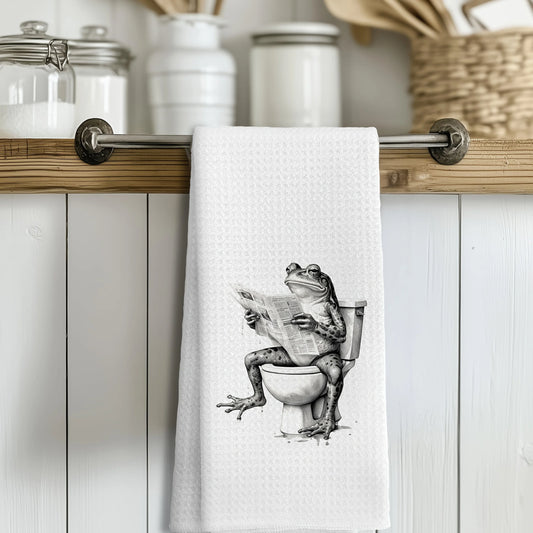 1/2/4/6 Frog Kitchen Towels for Toilet Use, Fun Seasonal Kitchen Decoration, Kitchen Hanging Towels, 15.7x23.6 inches