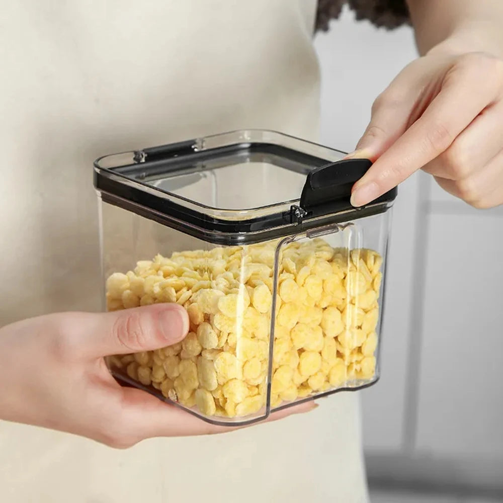Food Storage Box Kitchen Containers Plastic Box Jars for Bulk Cereals Refrigerator Organizers for Pantry Organizer Jars With Lid