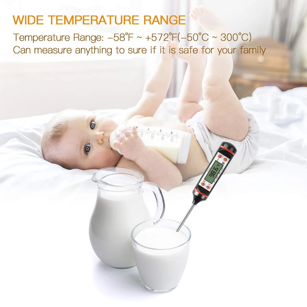 Food Baking Digital Kitchen Thermometer Electronic Probe Type Liquid Barbecue BBQ Temperature Measuring Pen