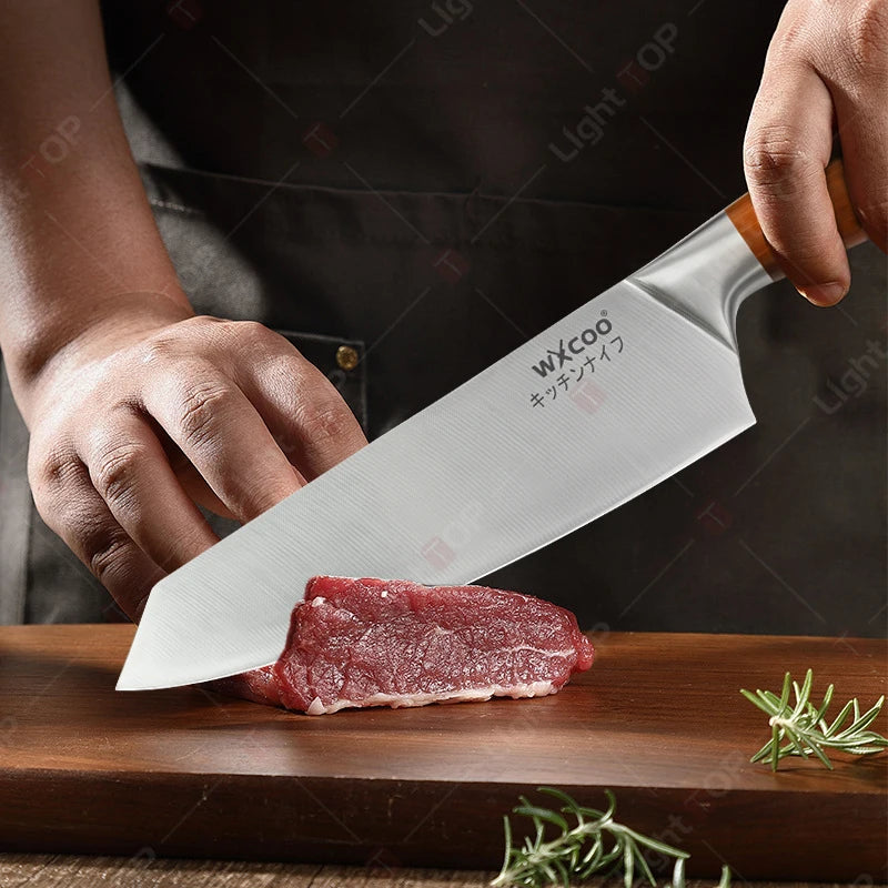 Japanese Kitchen Knives Stainless Steel Professional Chef Knife  Cleaver Santoku Knife Fruit Slicing Utility Knife Cooking Tools