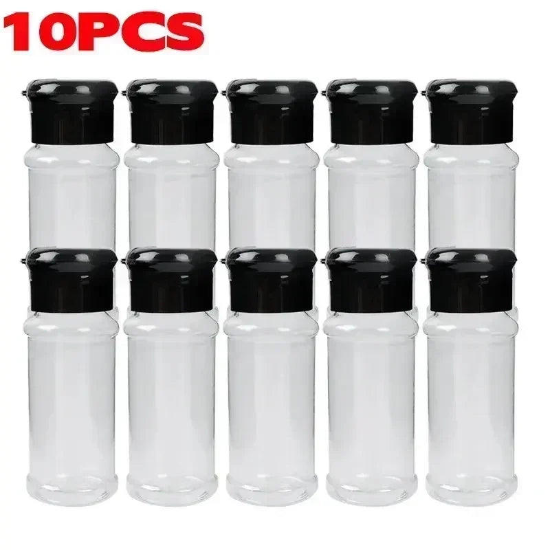 Transparent Seasoning Jars Salt Pepper Shaker Bottles Spices Storage Condiment Boxes Powder Storage Container Kitchen Gadget