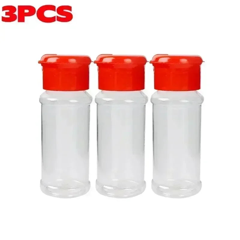 Transparent Seasoning Jars Salt Pepper Shaker Bottles Spices Storage Condiment Boxes Powder Storage Container Kitchen Gadget