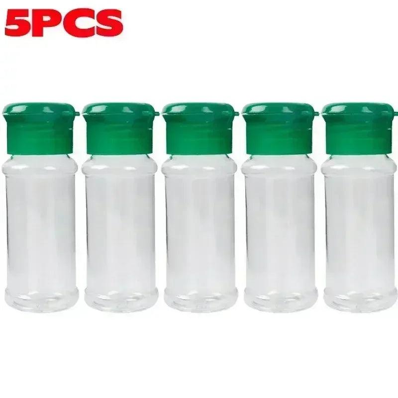 Transparent Seasoning Jars Salt Pepper Shaker Bottles Spices Storage Condiment Boxes Powder Storage Container Kitchen Gadget