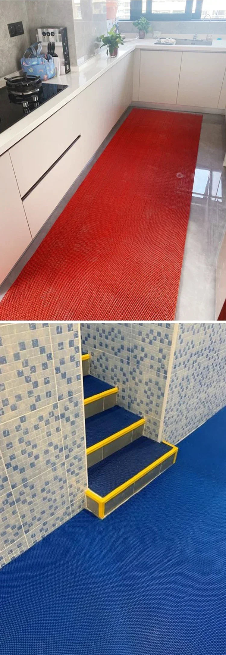 Plastic PVC Perforated Anti-slip Mat Household Accessories Foyer Floor Pad Kitchen Bathroom and Toilet Anti-slip Waterproof Mat