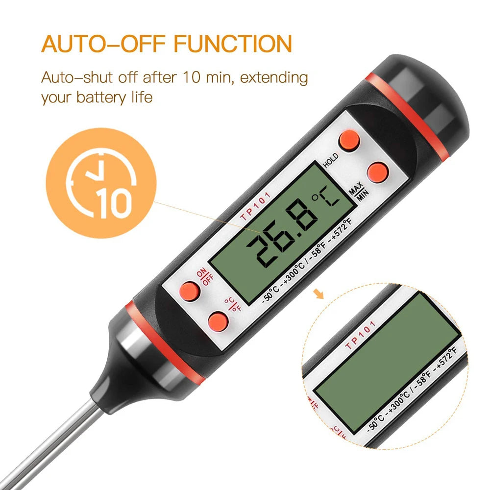 Food Baking Digital Kitchen Thermometer Electronic Probe Type Liquid Barbecue BBQ Temperature Measuring Pen