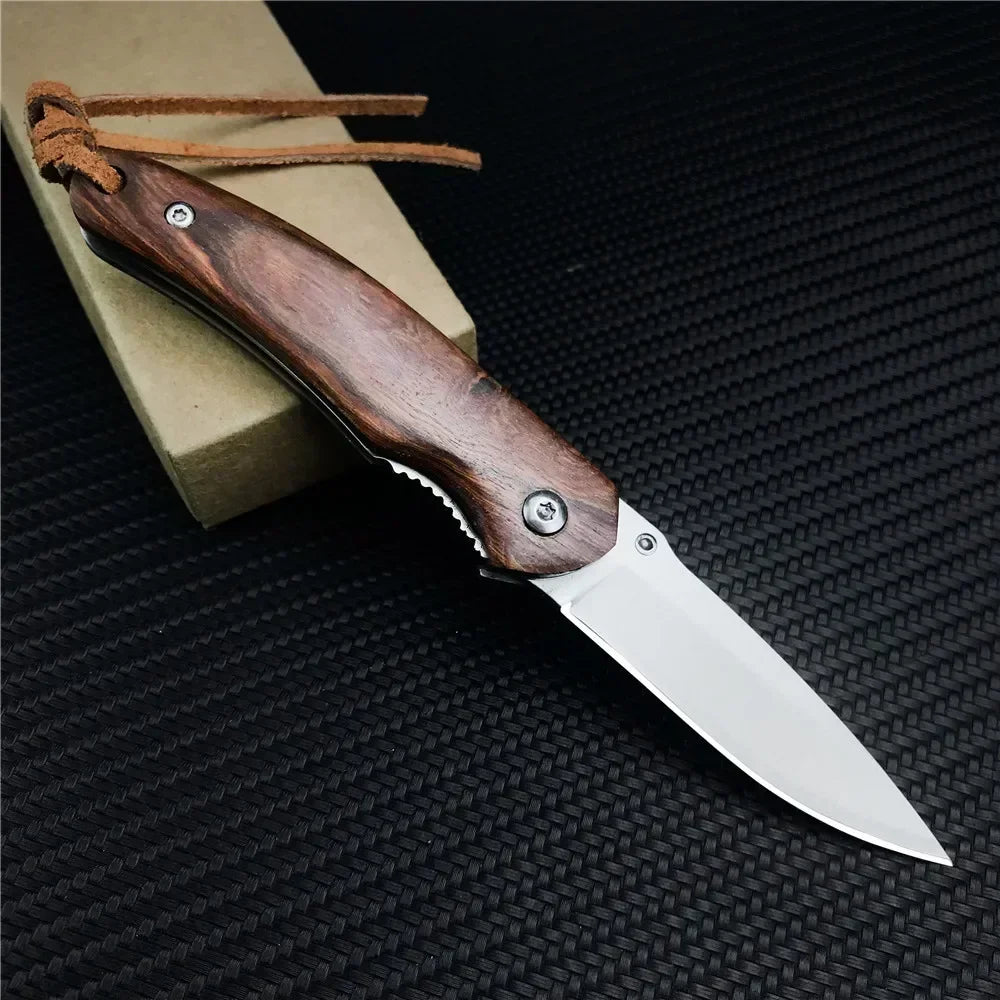 Russian Mini Folding Pocket Knife Outdoor Handmade Camping EDC 7Cr13Mov Blade Rosewood Handle Kitchen Tool Chef Fruit Knife