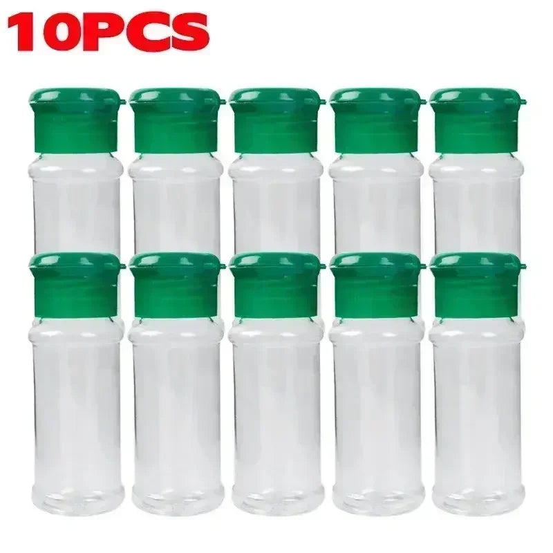 Transparent Seasoning Jars Salt Pepper Shaker Bottles Spices Storage Condiment Boxes Powder Storage Container Kitchen Gadget
