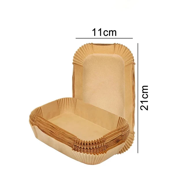 Rectangle Air Fryer Baking Paper Liners Non-stick Oven Airfryer Disposable Special Parchment Paper Plates Kitchen Cooking Tools