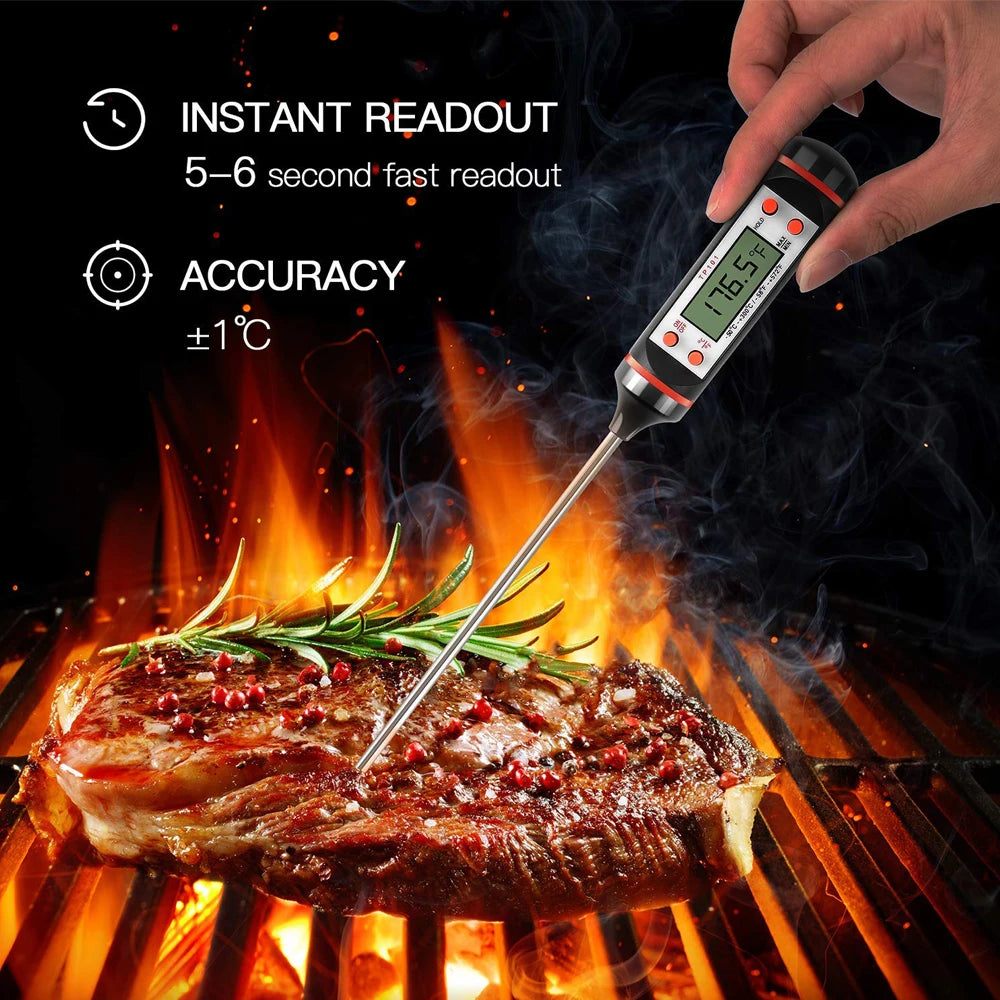 Food Baking Digital Kitchen Thermometer Electronic Probe Type Liquid Barbecue BBQ Temperature Measuring Pen
