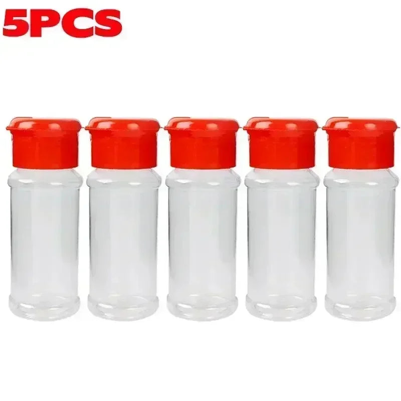 Transparent Seasoning Jars Salt Pepper Shaker Bottles Spices Storage Condiment Boxes Powder Storage Container Kitchen Gadget
