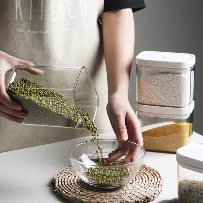 Pasta Storage Box Transparent Plastic Grain Seal Tank Spaghetti Storage Container Moisture-Proof Snack Jar Kitchen Food Tank