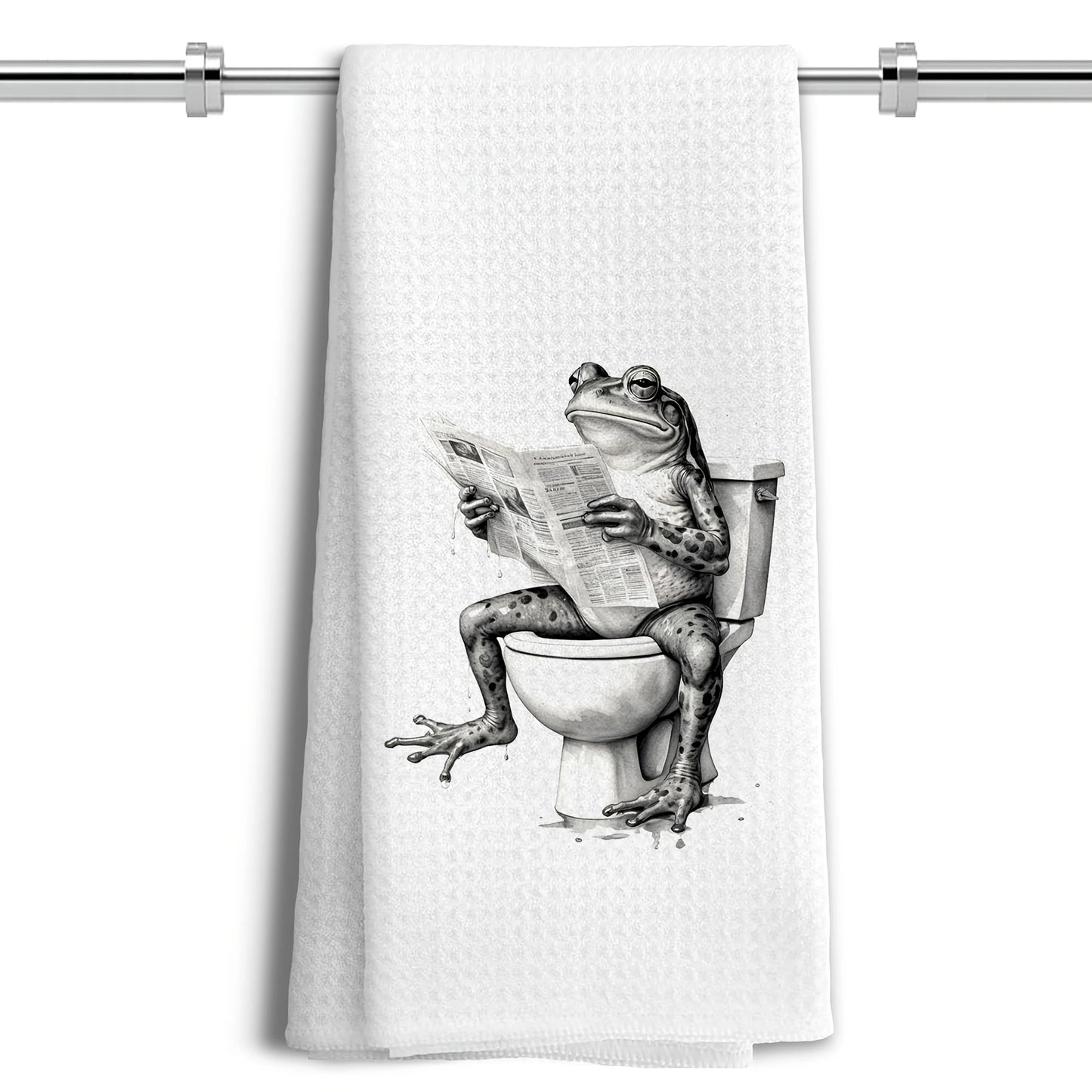 1/2/4/6 Frog Kitchen Towels for Toilet Use, Fun Seasonal Kitchen Decoration, Kitchen Hanging Towels, 15.7x23.6 inches