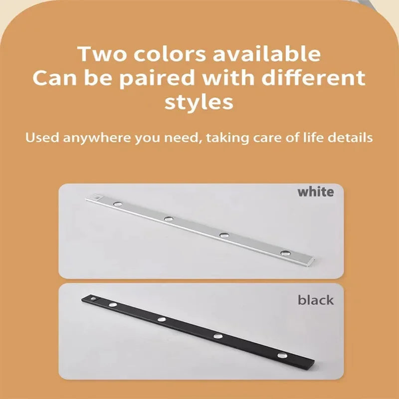 LED Night Light Motion Sensor Wireless Ultra Thin Wine Cooler Light 3 Color For Kitchen Cabinet Bedroom Wardrobe Indoor Lighting