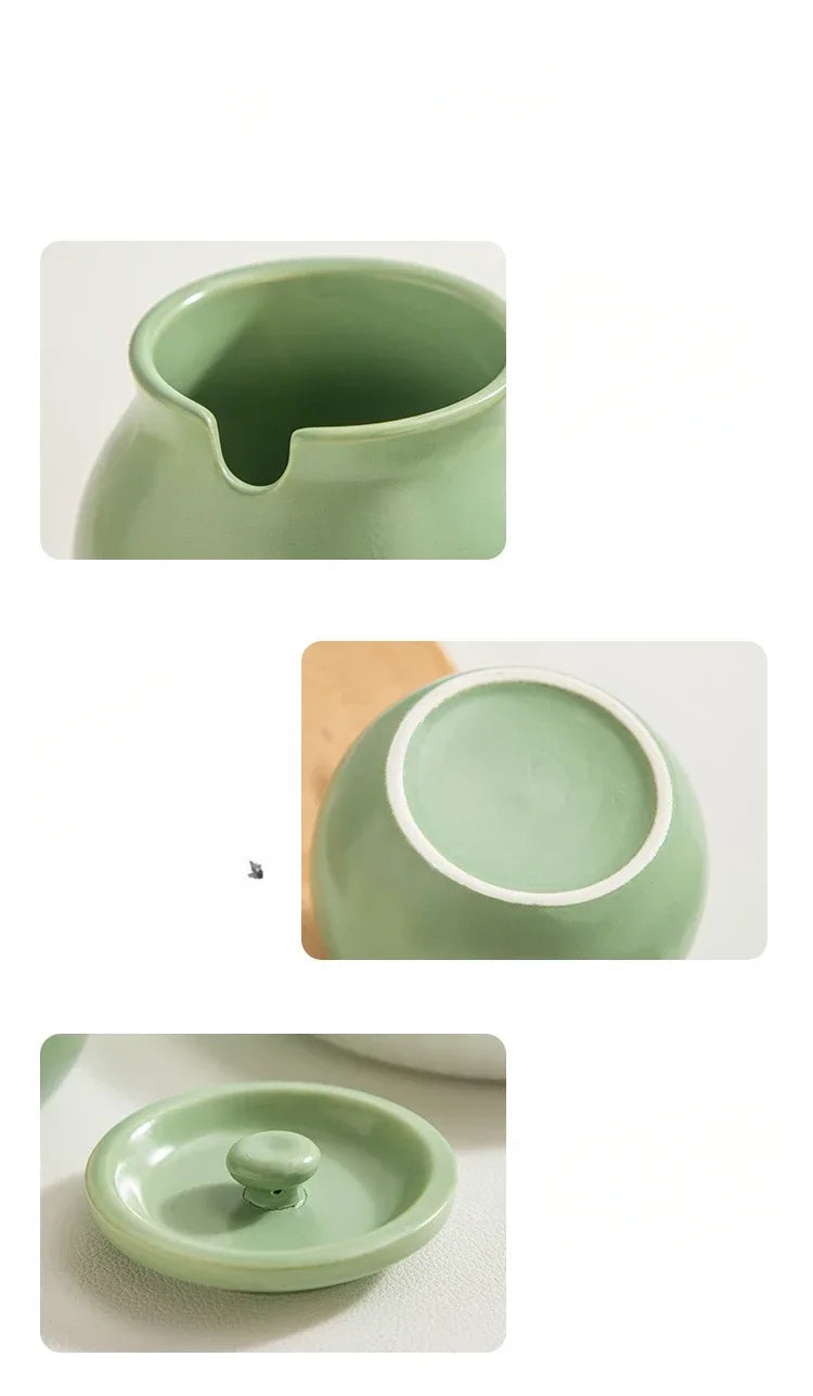Ceramic Lard Jar High Temperature Resistant with Lid Chili Oil Can Ceramic Spice Jar Hot Pepper Jar Kitchen Salt Jar Bring Spoon