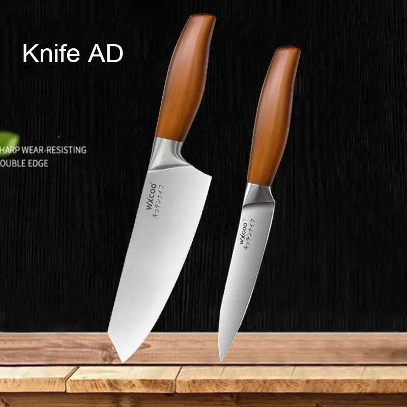 Japanese Kitchen Knives Stainless Steel Professional Chef Knife  Cleaver Santoku Knife Fruit Slicing Utility Knife Cooking Tools
