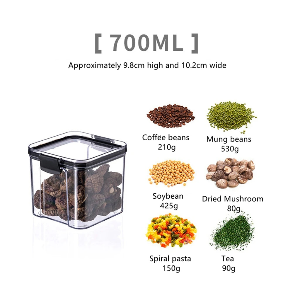 Food Storage Box Kitchen Containers Plastic Box Jars for Bulk Cereals Refrigerator Organizers for Pantry Organizer Jars With Lid