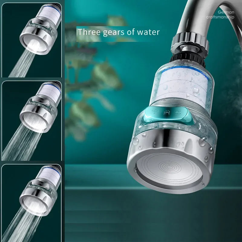 Kitchen faucet filter 360 Rotating Water Purifier Filter Universal For Bathroom Household Shower Filter PP Cotton High Density