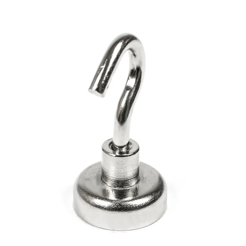 1~4pcs Strong 25mm Magnetic Hook Round Neodymium Magnet Base Powerful Refrigerator Magnet for Traceless Hanging Kitchen Organize