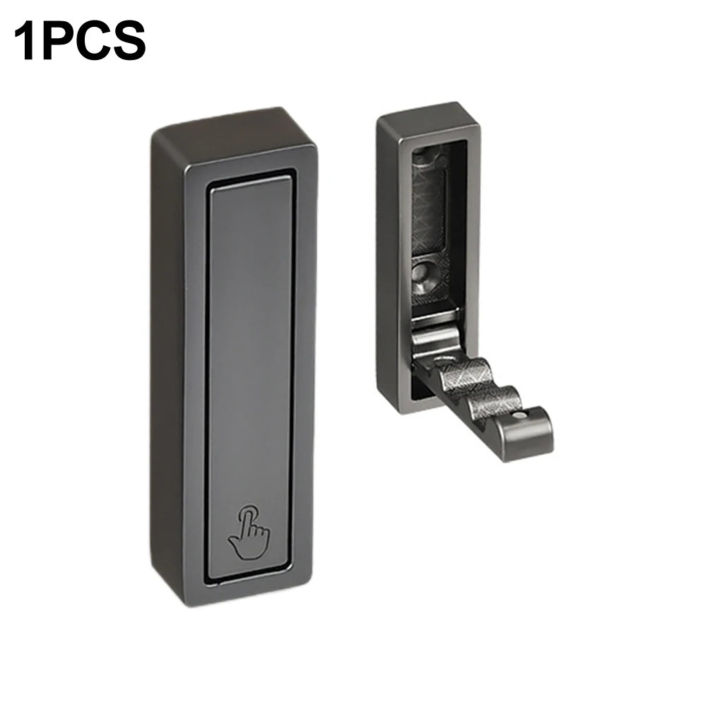 Wall Hook Robe Hook Bathroom Folding Hook Wall Hanging Clothes Hooks For Home Kitchen Bathroom Matte Black Towel Hanger