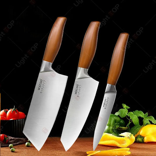 Japanese Kitchen Knives Stainless Steel Professional Chef Knife  Cleaver Santoku Knife Fruit Slicing Utility Knife Cooking Tools