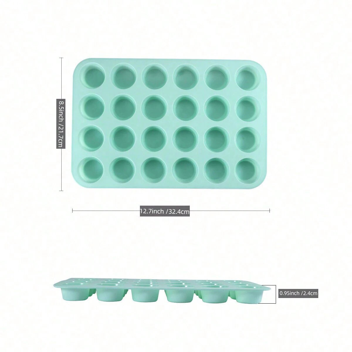 1pc-Cookie mold, cake mold, ice cream candy silicone mold, cake tray 24 cups - non stick cake for baking, kitchen baking mold