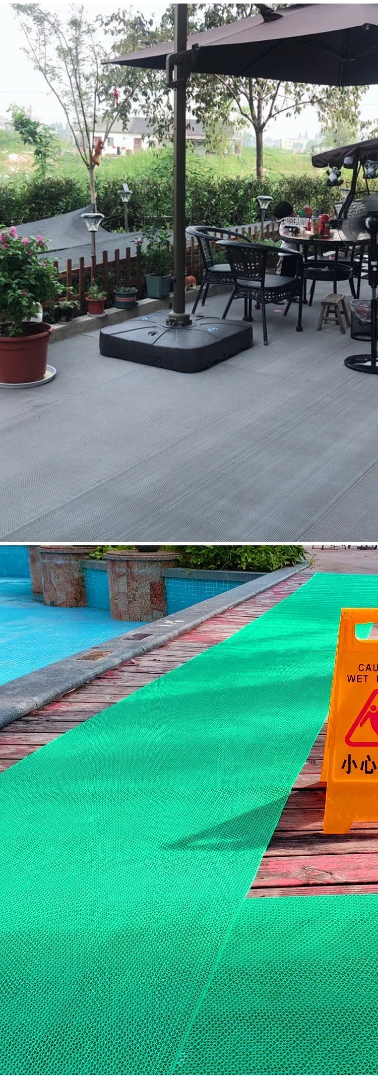Plastic PVC Perforated Anti-slip Mat Household Accessories Foyer Floor Pad Kitchen Bathroom and Toilet Anti-slip Waterproof Mat