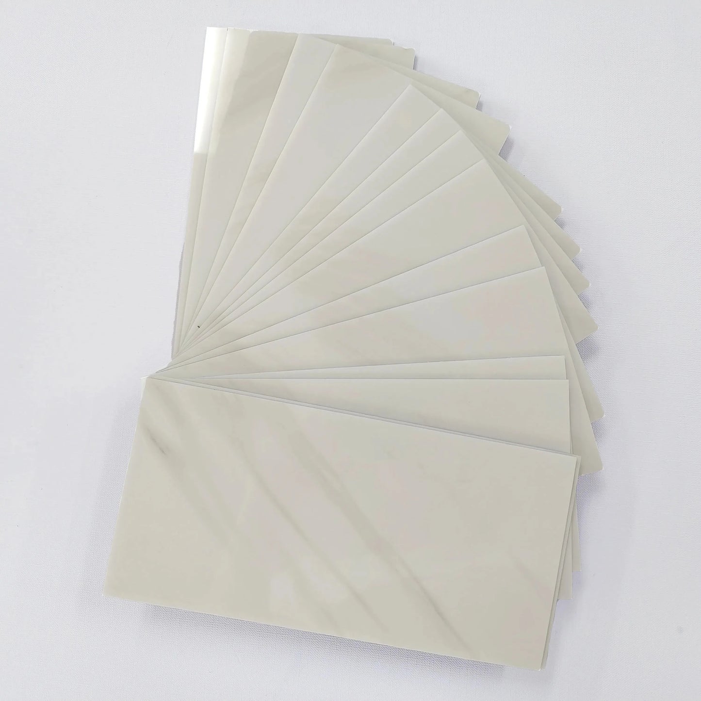 16 Pcs 20x10cm Marble Pattern Wall Stickers, Glossy Self-Adhesive PVC Film,Water-Resistant Kitchen Bathroom Decor Stick on Tiles