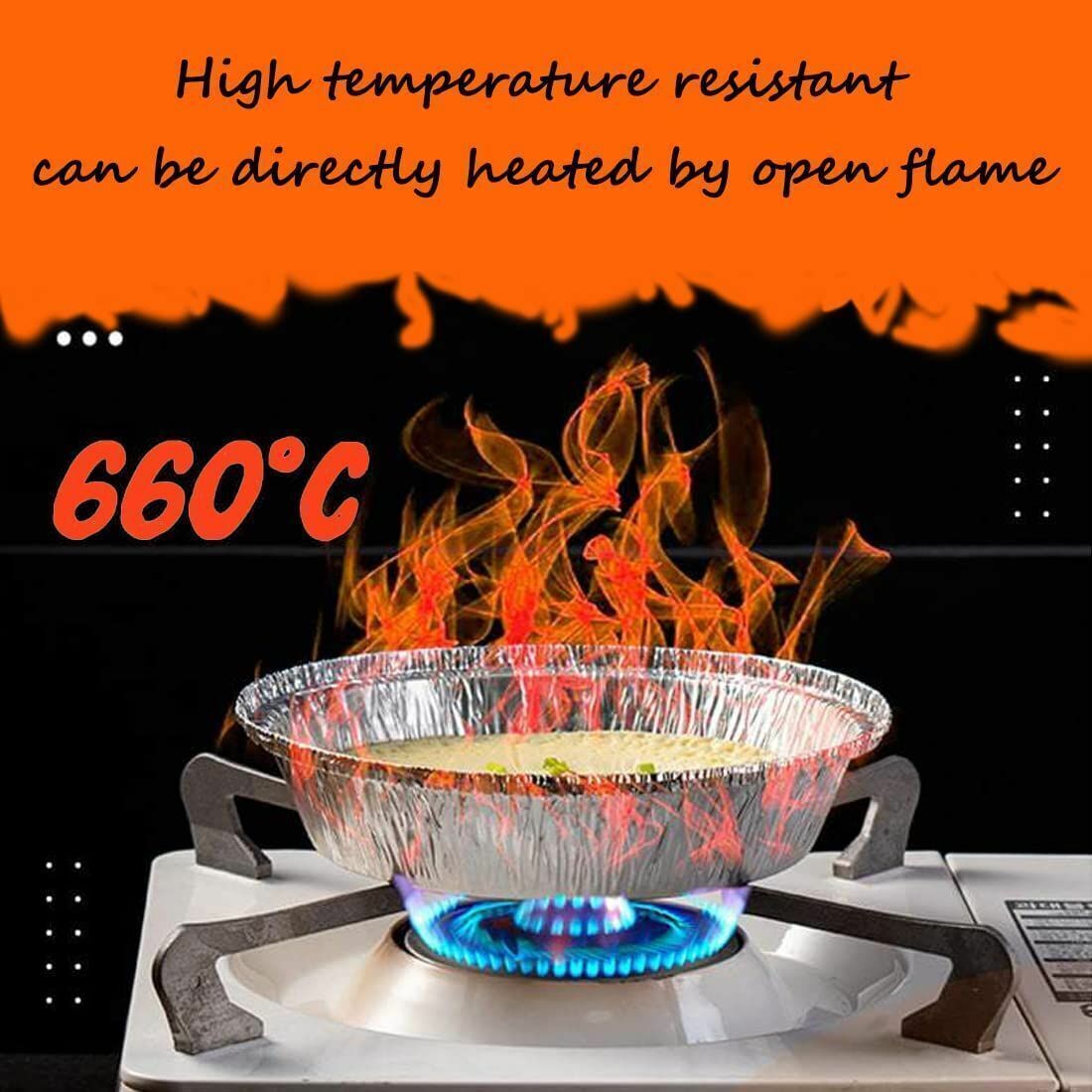 10pcs Air Fryer Aluminium Foil Trays Round Containers Tin Box Disposable Steaming Basket Kitchen Baking Tool BBQ Drip Pan Tray