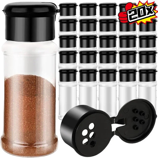 Transparent Seasoning Jars Salt Pepper Shaker Bottles Spices Storage Condiment Boxes Powder Storage Container Kitchen Gadget