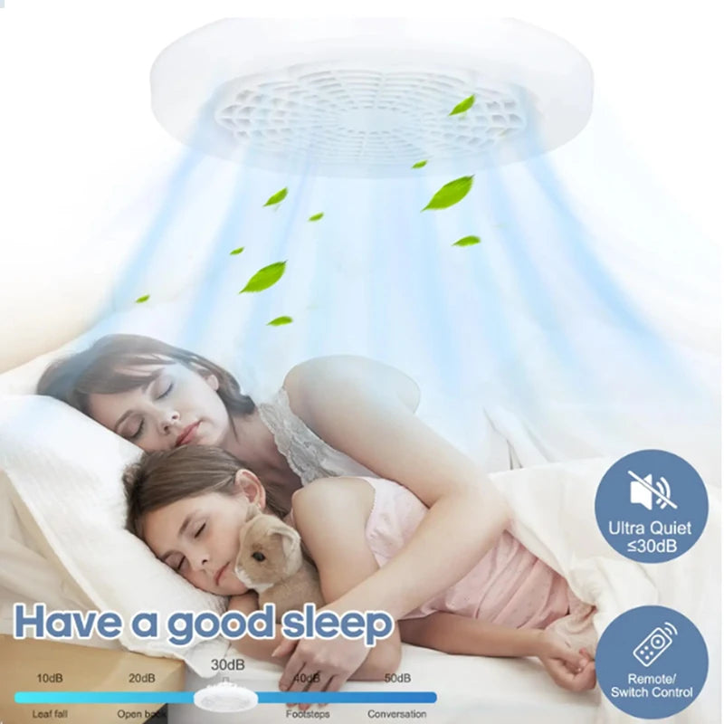 Smart remote control 3-in-1 ceiling fan light  E27 LED light 23cm universal bedroom and kitchen lamp ceiling fan