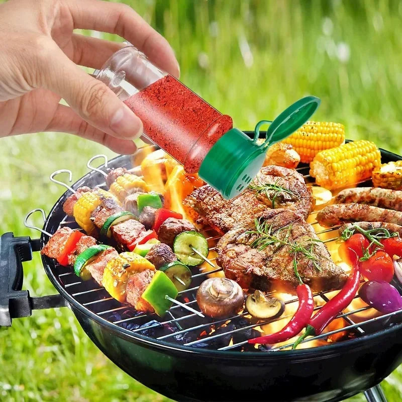Transparent Seasoning Jars Salt Pepper Shaker Bottles Spices Storage Condiment Boxes Powder Storage Container Kitchen Gadget