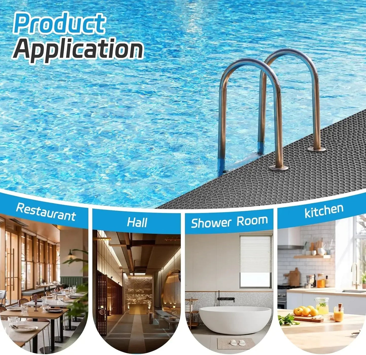 Plastic PVC Perforated Anti-slip Mat Household Accessories Foyer Floor Pad Kitchen Bathroom and Toilet Anti-slip Waterproof Mat