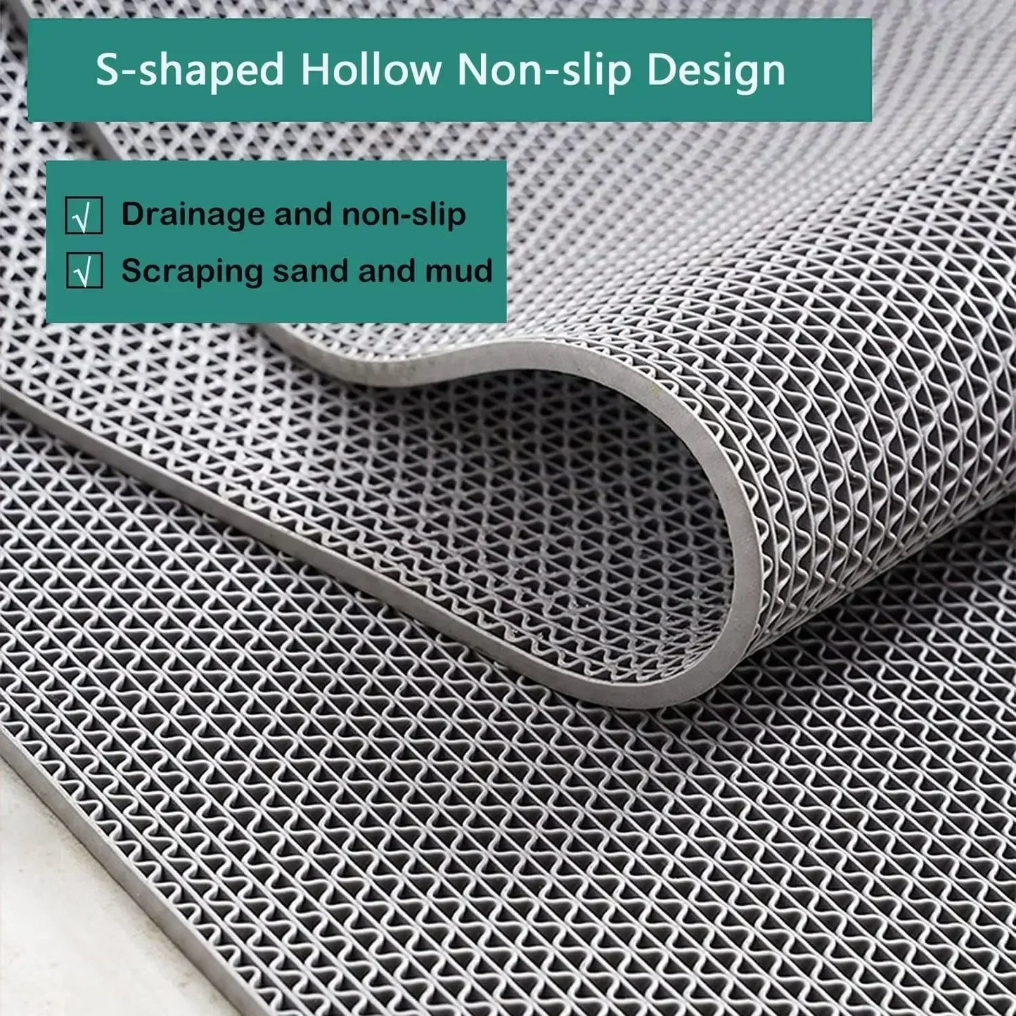 Plastic PVC Perforated Anti-slip Mat Household Accessories Foyer Floor Pad Kitchen Bathroom and Toilet Anti-slip Waterproof Mat