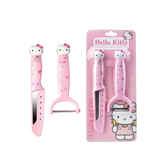 Kawaii Sanrio cartoon Hello kittykuromiMy melody cute fruit knife paring knife set kitchen dormitory knife picnic portable gift