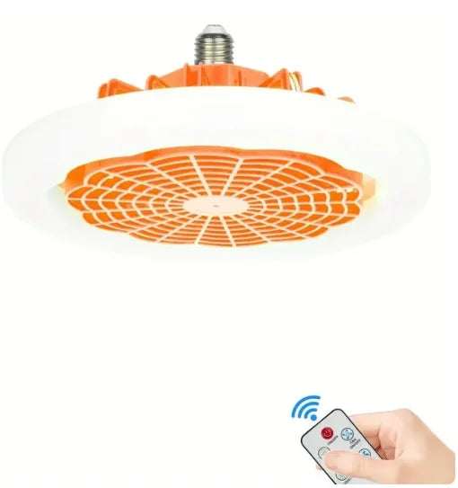 Smart remote control 3-in-1 ceiling fan light  E27 LED light 23cm universal bedroom and kitchen lamp ceiling fan