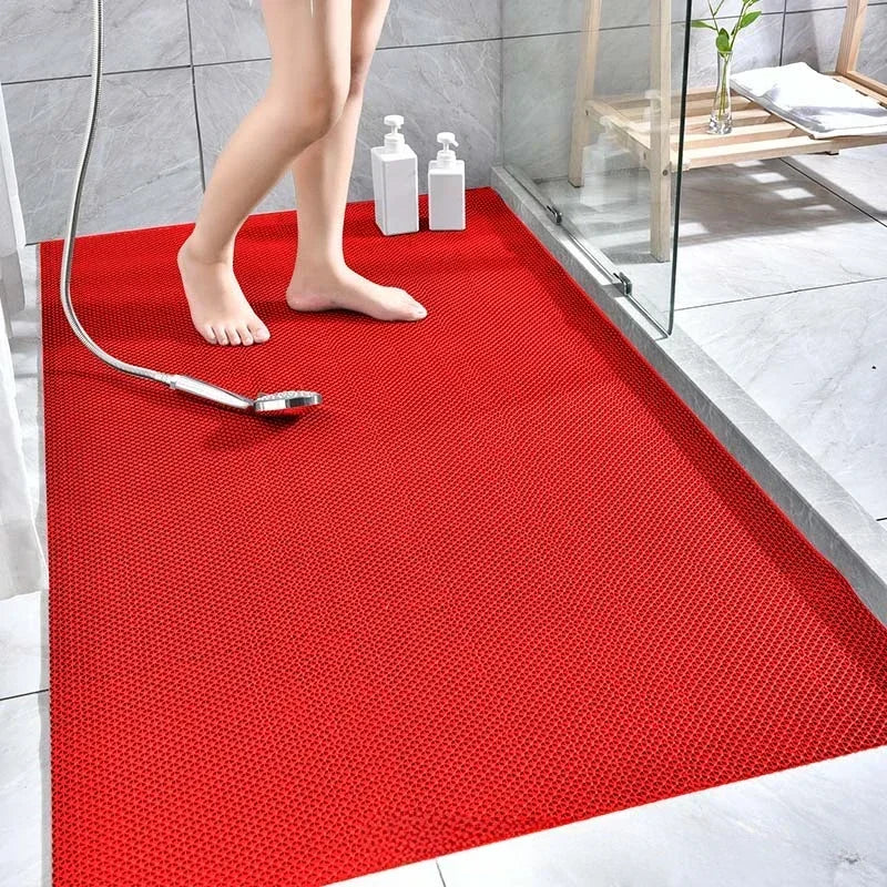 Plastic PVC Perforated Anti-slip Mat Household Accessories Foyer Floor Pad Kitchen Bathroom and Toilet Anti-slip Waterproof Mat