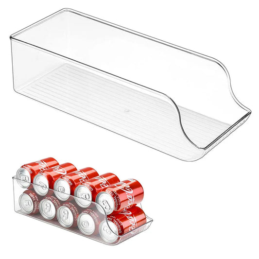 Kitchen Storage Cans Drink Dispenser Organizer Plastic Soda Pop Holder Container Storage Bin for Fridge Freezer Pantry Kitchen