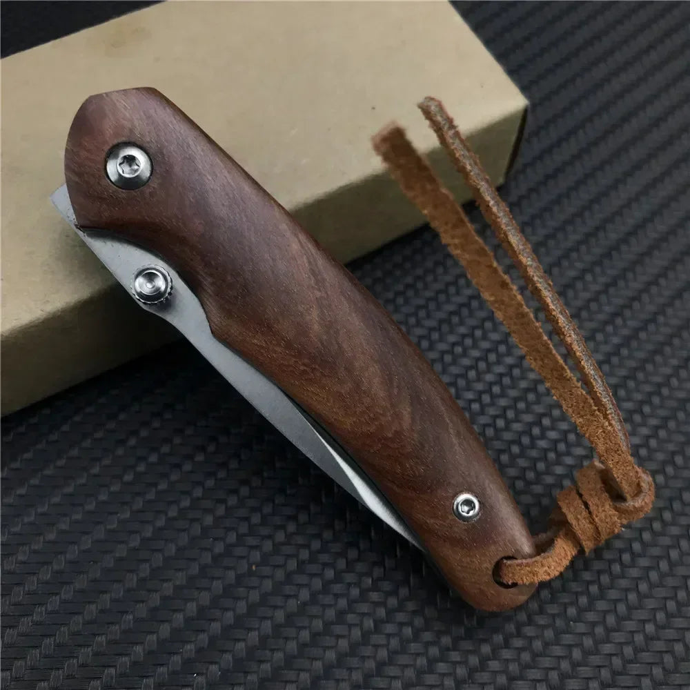 Russian Mini Folding Pocket Knife Outdoor Handmade Camping EDC 7Cr13Mov Blade Rosewood Handle Kitchen Tool Chef Fruit Knife